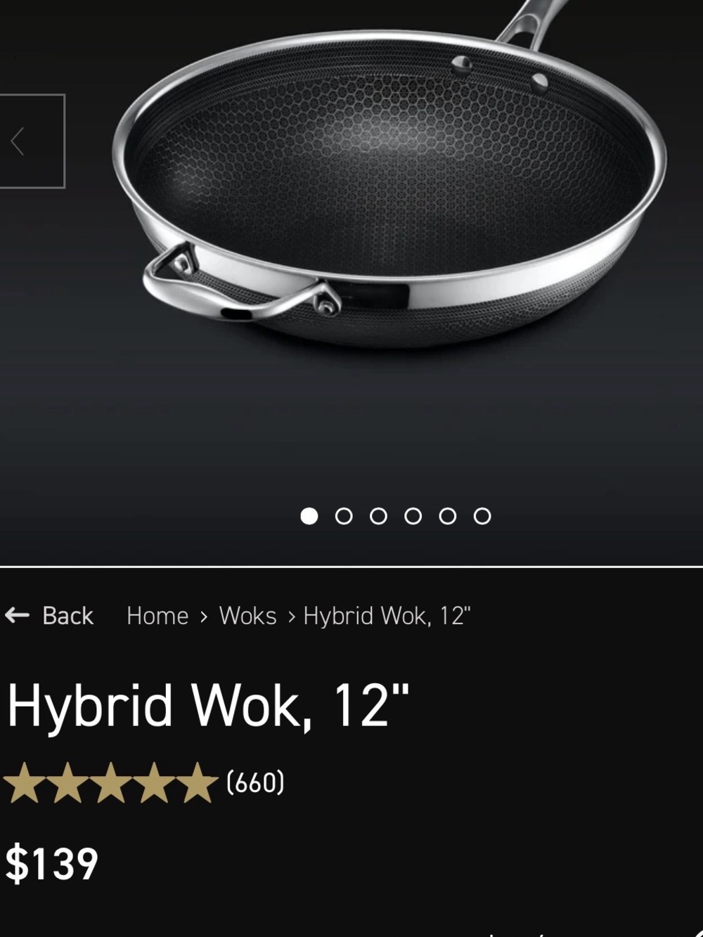 Hex clad hybrid wok 12 inch